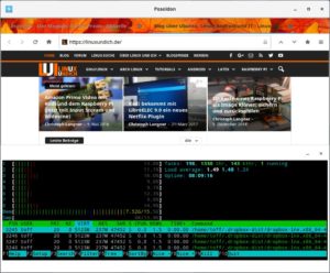 Abbildung 3: Wer es bunter mag, unterlegt die Tab-Leiste mit einem Bild. Das Terminal aktivieren Sie mit [F4].