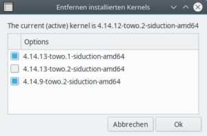 Abbildung 4: Mit dem Kernel-Remover entfernen Sie nicht mehr benötigte Kernel im Handumdrehen.