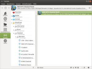 Abbildung 5: Auch Radiosendungen aus dem Internet geben Sie mit Cantata und dem MPD-Server wieder.