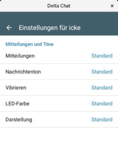 Abbildung 6: Die erste Ebene der Einstellungen f&uuml;r Kontakte und Gruppen.