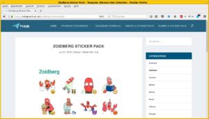 Abbildung 1: Das Sticker-Set zu Dr. Zoidberg aus der Serie Futurama f&uuml;r Telegram.