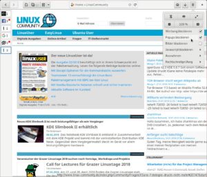 Abbildung 1: Eolie bedient sich intensiv des GTK3-Toolkits und kombiniert die Icon- mit der Fensterleiste.
