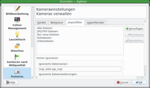 Abbildung 2: Beim direkten Import von einer Kamera d&uuml;rfen Sie gezielt einzelne Dateitypen laden.