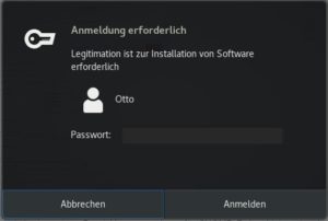 Abbildung 3: Gnome fragt nach dem Passwort von Otto.