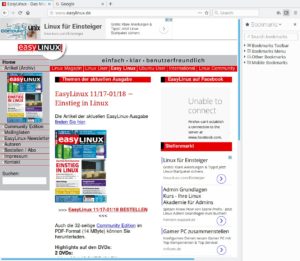 Abbildung 1: Die Optik von Firefox 57 wirkt glatter und schlichter. Die wichtigste Neuerung ist jedoch die sp&uuml;rbar gestiegene Arbeitsgeschwindigkeit des Programms.