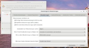 Abbildung 7: Über den Einrichtungsdialog der Ubuntu-Aktualisierungsverwaltung konfigurieren Sie die Paketquellen und die Zeitintervalle zum Überprüfen.