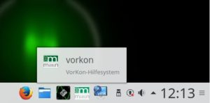 Abbildung 1: Zus&auml;tzliche Icons starten u.&nbsp;a. das VorKon-Hilfesystem und eine Desktopfreigabe f&uuml;r den Support.
