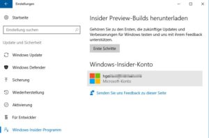 Abbildung 2: In den Systemeinstellungen aktivieren Sie die Teilnahme am Windows-Insider-Programm.
