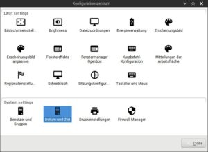 Abbildung 2: Das LXQt-Konfigurationszentrum vereint die wichtigsten Optionen zur Anpassung des Desktops.