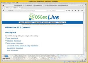 Abbildung 3: Browserbasiertes Hilfesystem in OSGeo Live.