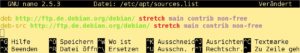 Abbildung 3: Einige Info-Seiten gibt es bei Debian nur in den Repo-Zweigen <code>contrib</code> und <code>non-free</code>.