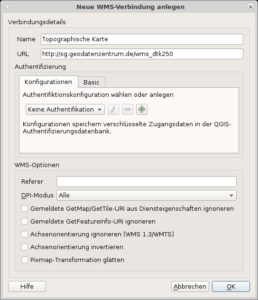 Abbildung 4: Auch Karten von Online-Diensten lassen sich problemlos in QGIS integrieren.