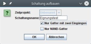 Abbildung 5: Logisim kann die Schaltung wahlweise mit Gattern aus zwei Eing&auml;ngen oder nur mit NAND-Gattern zeichnen.