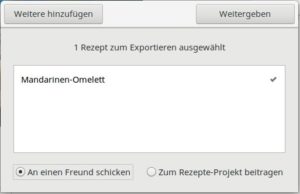 Abbildung 6: Bei Bedarf versenden Sie aus der Anwendung Rezepte per E-Mail an Freunde und Bekannte.