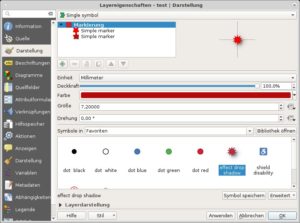 Abbildung 6: Der Dialog <span class="ui-element">Layereigenschaften</span> erlaubt das Modifizieren von Symbolen.