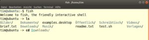 Abbildung 1: Die Fish schl&auml;gt hier schon w&auml;hrend der Eingabe das passende Verzeichnis <code>Downloads</code> vor.