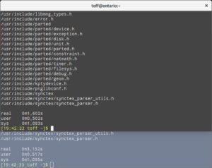Abbildung 1: Alacritty im Vergleich zum Gnome Terminal: Das schlanke Terminal geht doppelt so schnell zur Sache wie der Gnome-Standard.