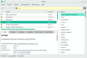 Abbildung 4: Komfortabel, leistungsf&auml;hig und universell pr&auml;sentiert sich der Paketmanager Octopi.