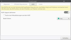 Abbildung 7: Pacaur unterstützt auch die Arch User Repositories, was Sie allerdings von Hand aktivieren müssen.