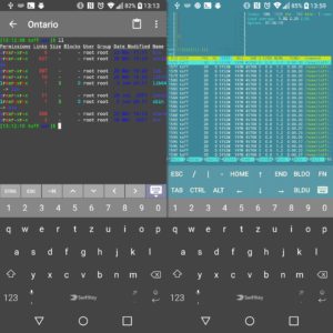 Abbildung 9: Benötigen Sie unter Android nur einen SSH-Client, greifen Sie am besten gleich auf einen SSH-Client wie ConnectBot (links) oder JuiceSSH (rechts) zurück.