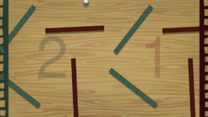 Den Punktestand notiert das Spiel im Hintergrund auf der Spielfläche.