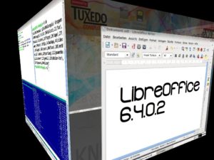 Abbildung 1: Desktop-Umgebung nutzt Knoppix LXDE mit Compiz als Fenstermanager.