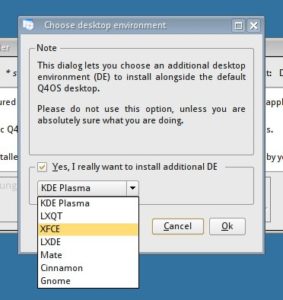 Abbildung 1: Neue Desktop-Oberflächen installieren Sie in Q4OS mit wenigen Mausklicks.
