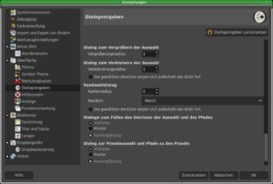 Abbildung 3: Viele sehr spezielle Einstellungen finden Sie unter <span class="ui-element">Dialogvorgaben</span>.