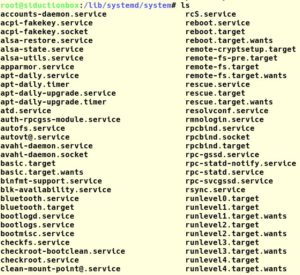 Abbildung 3: Unit-Dateien f&uuml;r Dienste mit der Endung <code>.service</code> sind am h&auml;ufigsten vertreten.