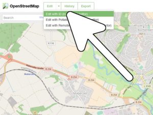 Abbildung 3: Für kleinere Eintragungen eignet sich der in OSM integrierte Karteneditor iD.
