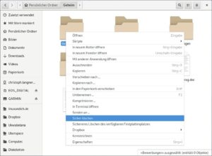 Abbildung 3: Mit Nautilus Wipe f&uuml;gen Sie in dem Gnome-Dateimanager (auf den auch Ubuntu zur&uuml;ckgreift) eine Option zum sicheren L&ouml;schen von Dateien hinzu.