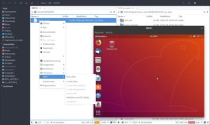 Abbildung 8: Selbst per KVM virtualisierte Maschinen steuern Sie direkt &uuml;ber den Dateimanager. Im Test erwies sich die Funktion jedoch besonders unter Arch Linux als fehlerhaft.
