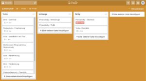 Abbildung 2: Mit Trello verwalten Sie Teilaufgaben innerhalb eines Projekts, wie in diesem Fall bei der Arbeit an Artikeln.