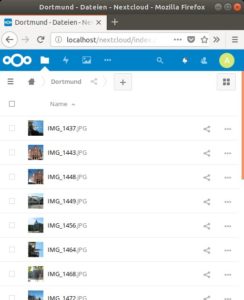 Abbildung 3: Nextcloud passt die Benutzeroberfläche an die Bildschirm- beziehungsweise Fenstergröße an ("Responsive Design").