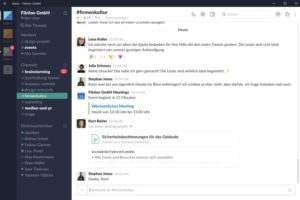Abbildung 4: Die Webplattform Slac ermöglicht es Anwendern, sich projektbezogen auszutauschen.