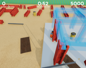 … und läuft dann zu einem blau markierten Platzhalter. Dort setzt das Spiel den Träger automatisch passend ein.