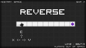 So funktioniert‘s: Rollt man das schwarze Quadrat mit der Taste [v] nach rechts, ...