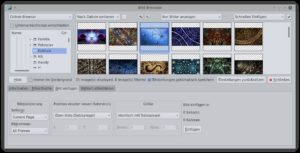 Abbildung 7: Der Bildbrowser, der das Einf&uuml;gen von Grafiken komfortabler gestaltet, ist nur in der Entwicklerversion verf&uuml;gbar.