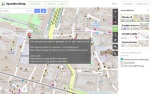 Abbildung 1: Bereits die Standardkarte der OpenStreetMap bietet unterschiedliche Varianten. Map Notes zeigen zusätzliche Informationen auf der Karte.