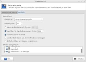 Abbildung 1: Mit den Schreibtisch-Einstellungen lassen sich das Hintergrundbild sowie die Icons und Symbole ändern.