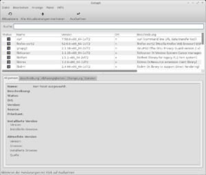 Abbildung 2: Das grafische Frontend Gslapt der Paketverwaltung unter VectorLinux.