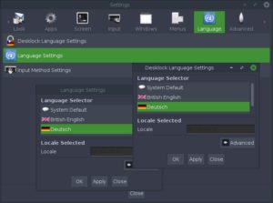 Abbildung 3: In den <span class="ui-element">Language Settings</span> lässt sich dann die Sprache der Desktopumgebung und des Login-Bildschirms abändern.