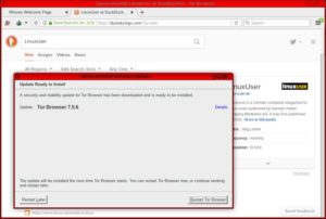 Abbildung 3: Ob der Browser per Whonix &uuml;ber das Tor-Netzwerk l&auml;uft, erkennen Sie am roten Fensterrand des Browsers.