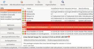 Abbildung 5: Grafisch geführte Software-Verwaltung mit Synaptic.