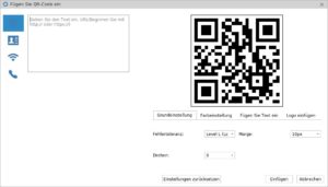 Abbildung 7: Auf Wunsch generiert Edraw Max auch QR-Codes, die sich direkt in die Grafik integrieren lassen.