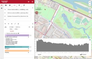 Abbildung 7: Der OpenRouteService erstellt Routen für Autos, Fahrräder oder Fußgänger. Speziell für Radler interessant: Zusätzliche Informationen zu den befahrenen Wegen.