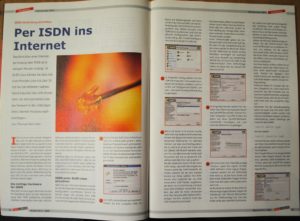 Abbildung 8: Ein Artikel aus dem Starter Kit 3 (2003) erkl&auml;rt, wie man den Internetzugang via ISDN einrichtet.