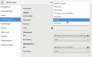 Abbildung 6: &Uuml;ber das Gnome-Tweak-Tool (Optimierungen) wechseln Sie zu einem neuen Theme f&uuml;r den Mauszeiger. Die &Auml;nderungen sind sofort aktiv.