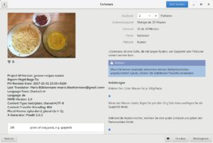 Abbildung 1: Bei vielen Rezepten untermalen Bilder die einzelnen Arbeitsschritte. Fahren Sie mit der Maus &uuml;ber das Foto links oben, blendet das Programm kleine Pfeile zum Bl&auml;ttern ein.