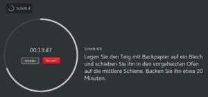 Abbildung 3: Gnome Rezepte integriert einen Timer in den Kochassistenten &ndash; so m&uuml;ssen Sie kein anderes Programm oder eine Eieruhr bem&uuml;hen.